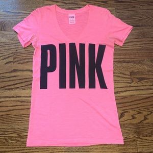 PINK Graphic V-Neck